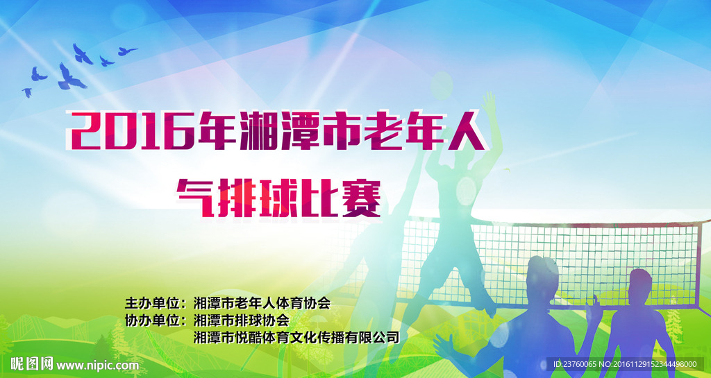 老年人气排球赛海报