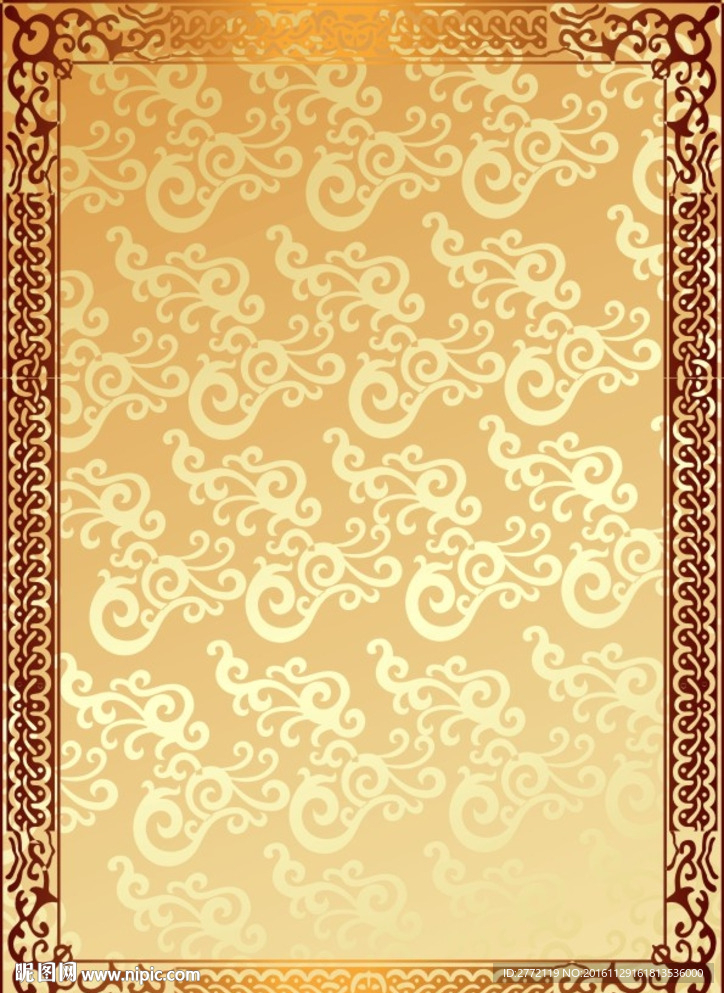 深啡花颜 证书底纹