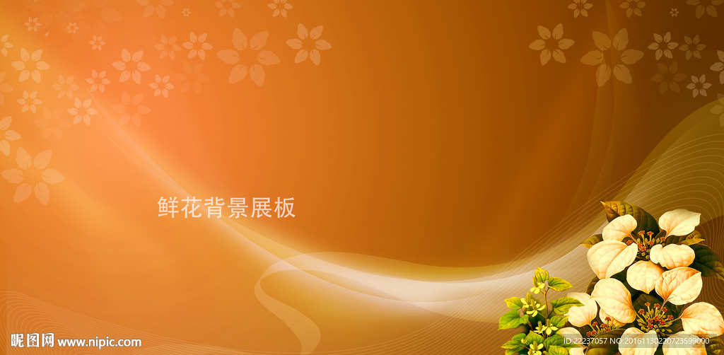 花卉背景展板图片