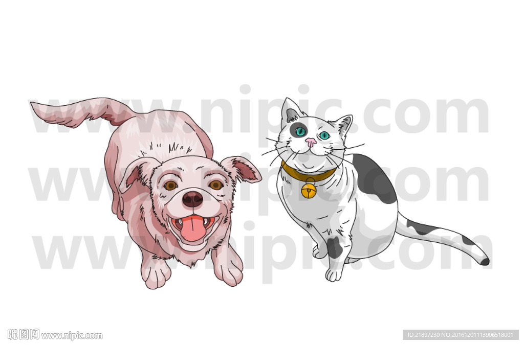 卡通猫狗