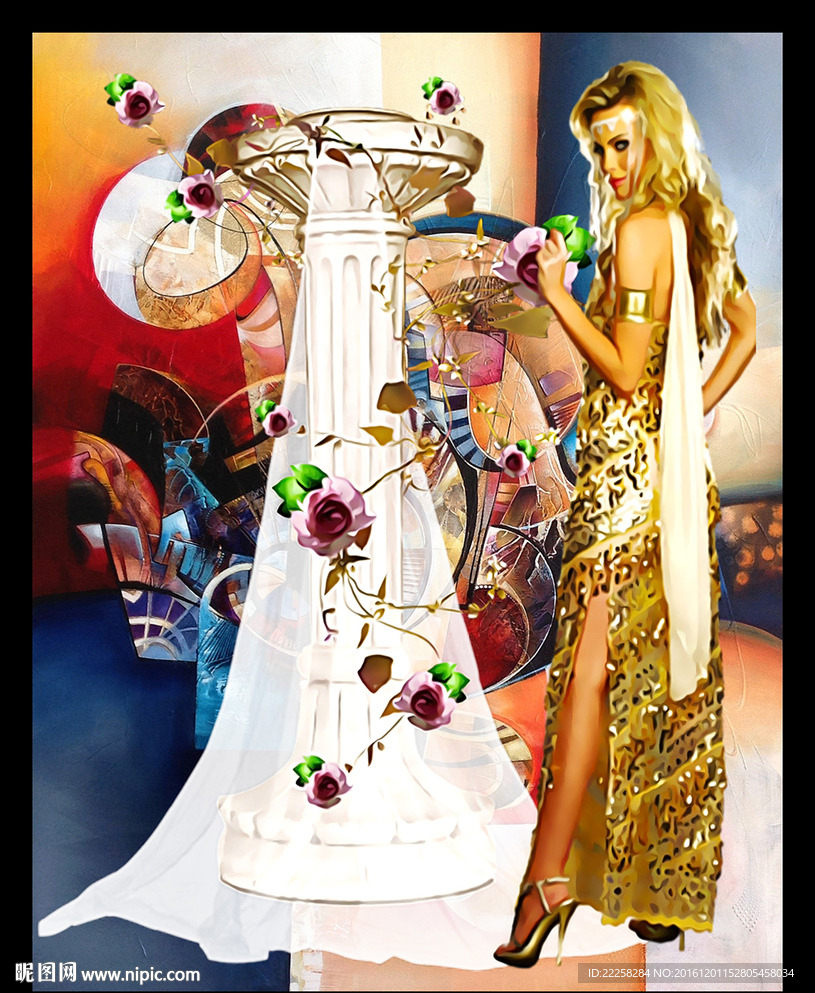 古典女人装饰画