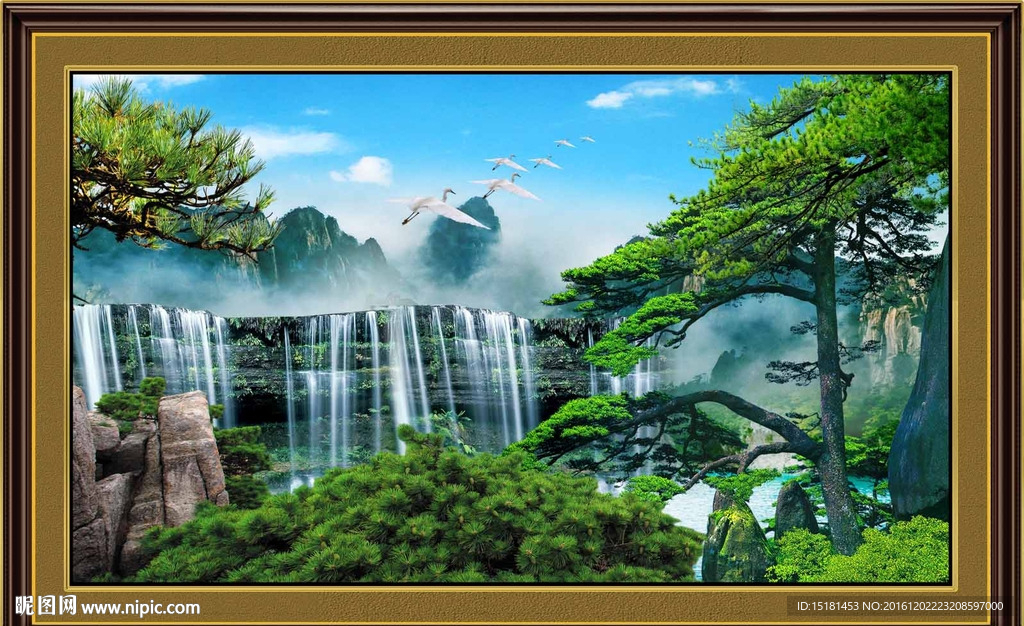 山水迎客松