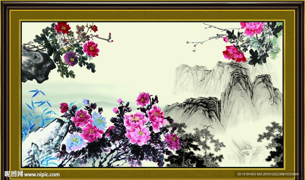 国画牡丹