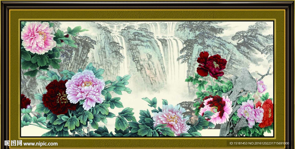 国画牡丹