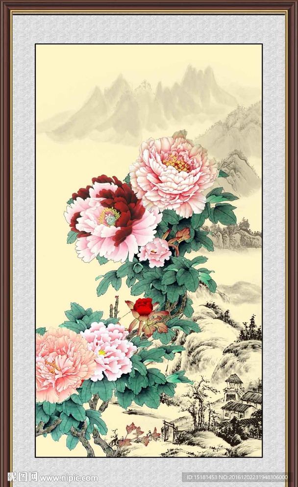 国画牡丹