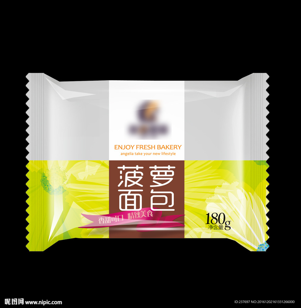 菠萝面包袋展开图