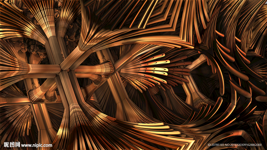 金属3D质感流金底纹