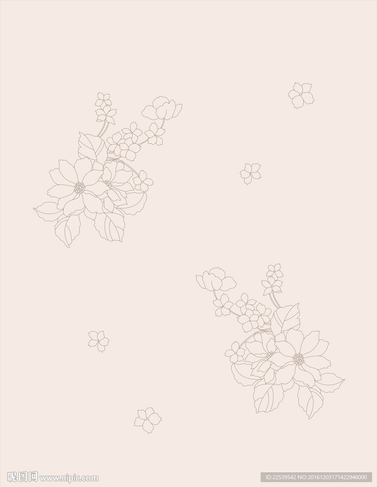 移门矢量图 移门菲林图 玻璃花