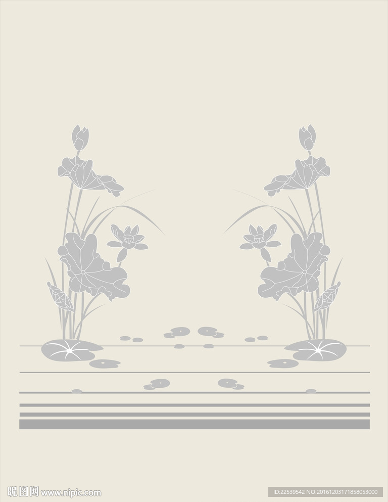 移门矢量图 移门菲林图 玻璃花