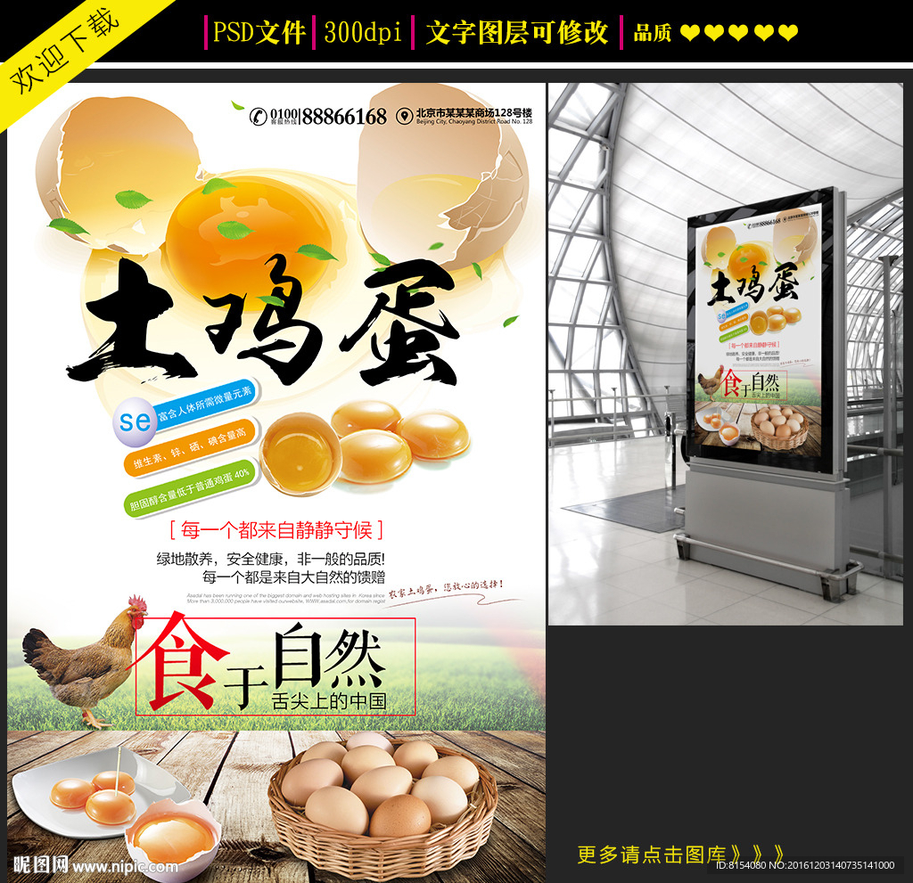 土鸡蛋宣传海报设计