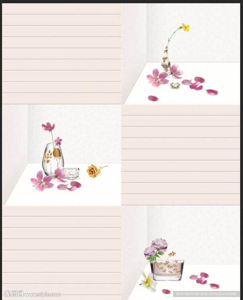 花卉移门