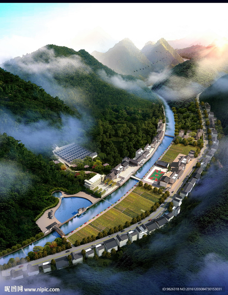 新农村改造鸟瞰图