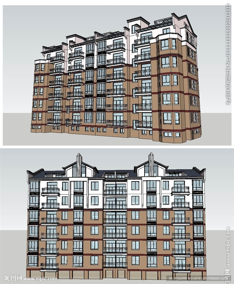 多层模型建筑草图大师SU模型