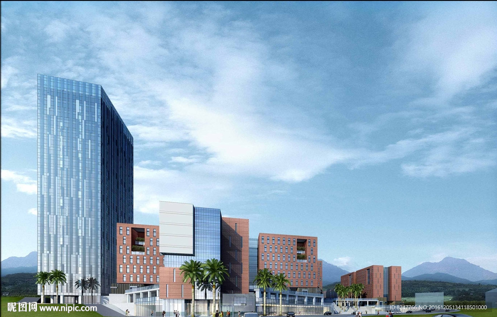 商务大厦建筑效果图
