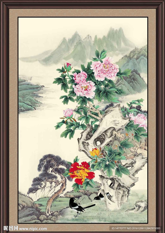 国画牡丹