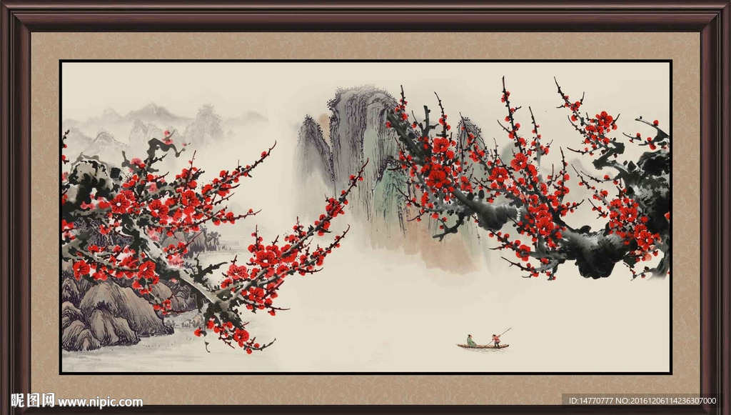 国画梅花