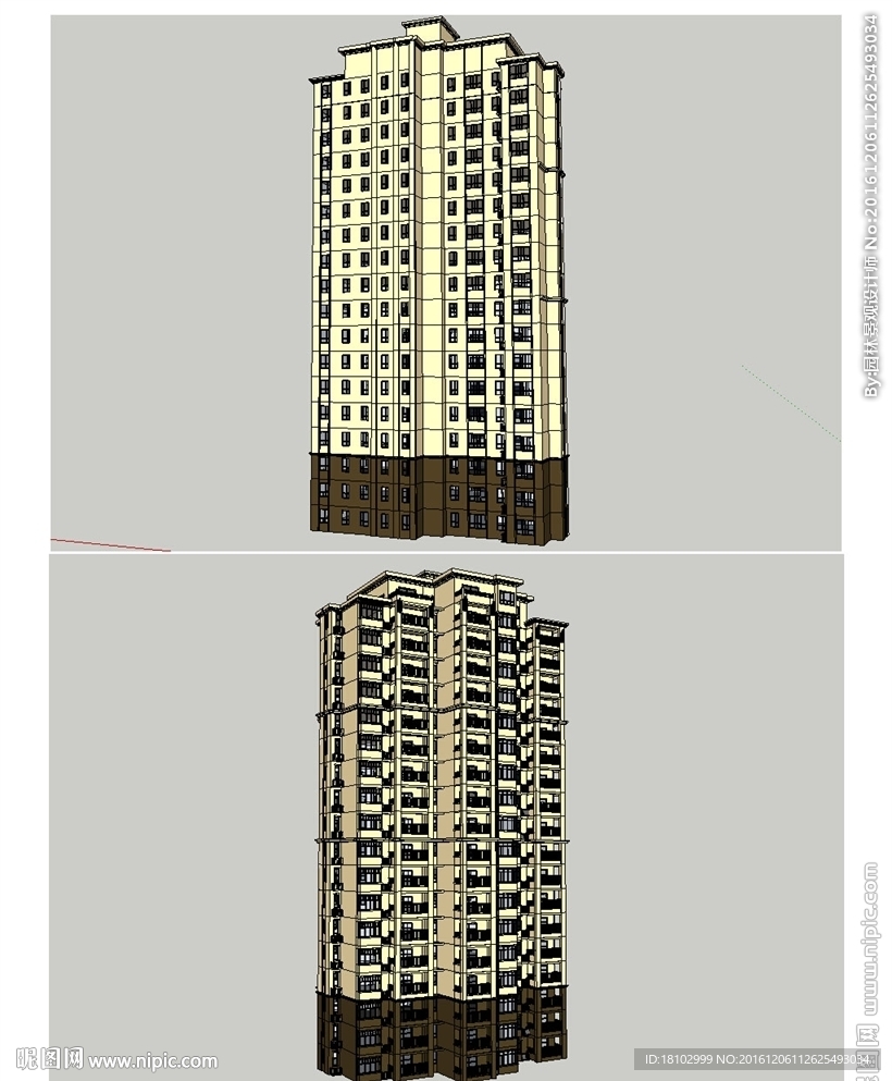 高层建筑草图大师SU模型
