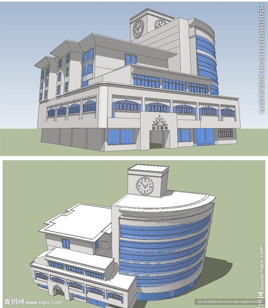 商场建筑草图大师SU模型