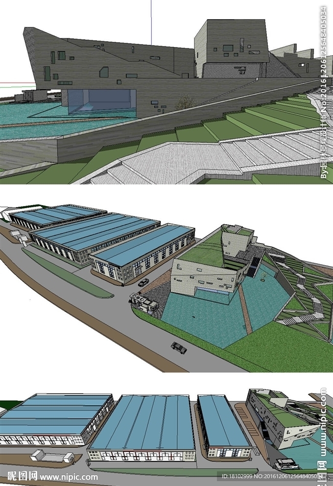 SU博物馆纪念馆美术馆建筑模型