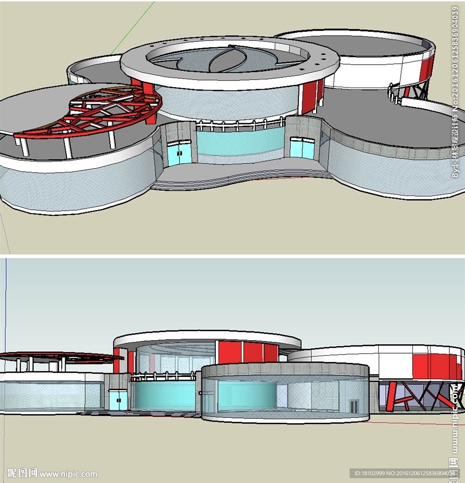 SU博物馆纪念馆美术馆建筑模型