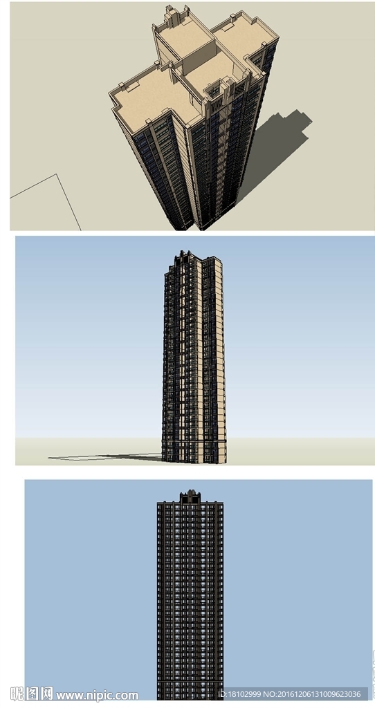 新古典住宅建筑草图大师SU模型