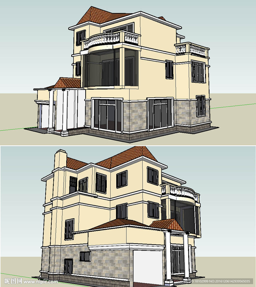 现代建筑草图大师SU模型