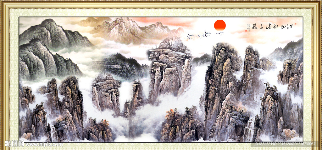 客厅装饰国画
