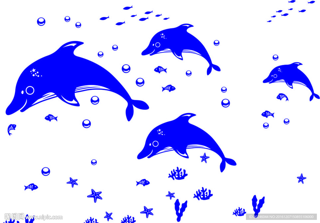 海豚矢量图