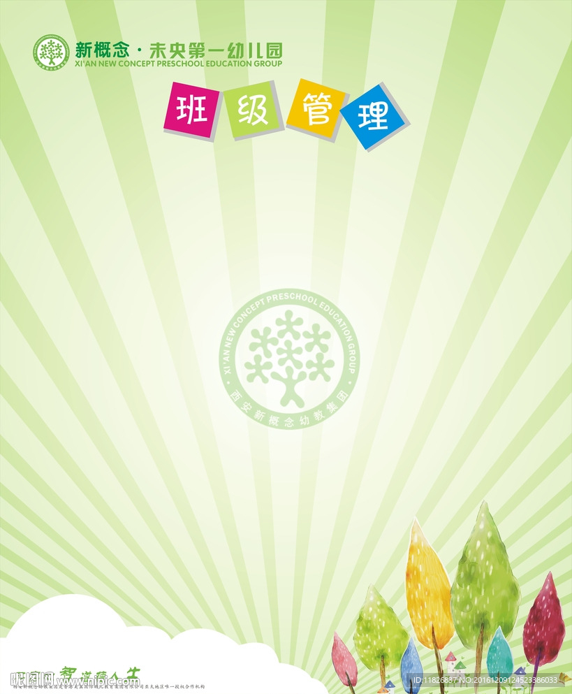 幼儿园班级管理背板 海报 宣传