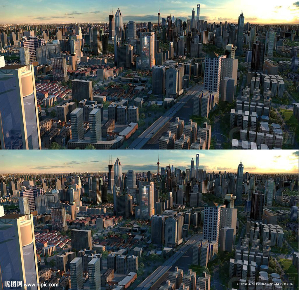 上海中心建筑动画效果图场景全套