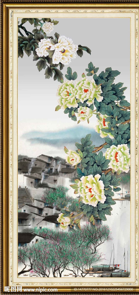 牡丹装饰画