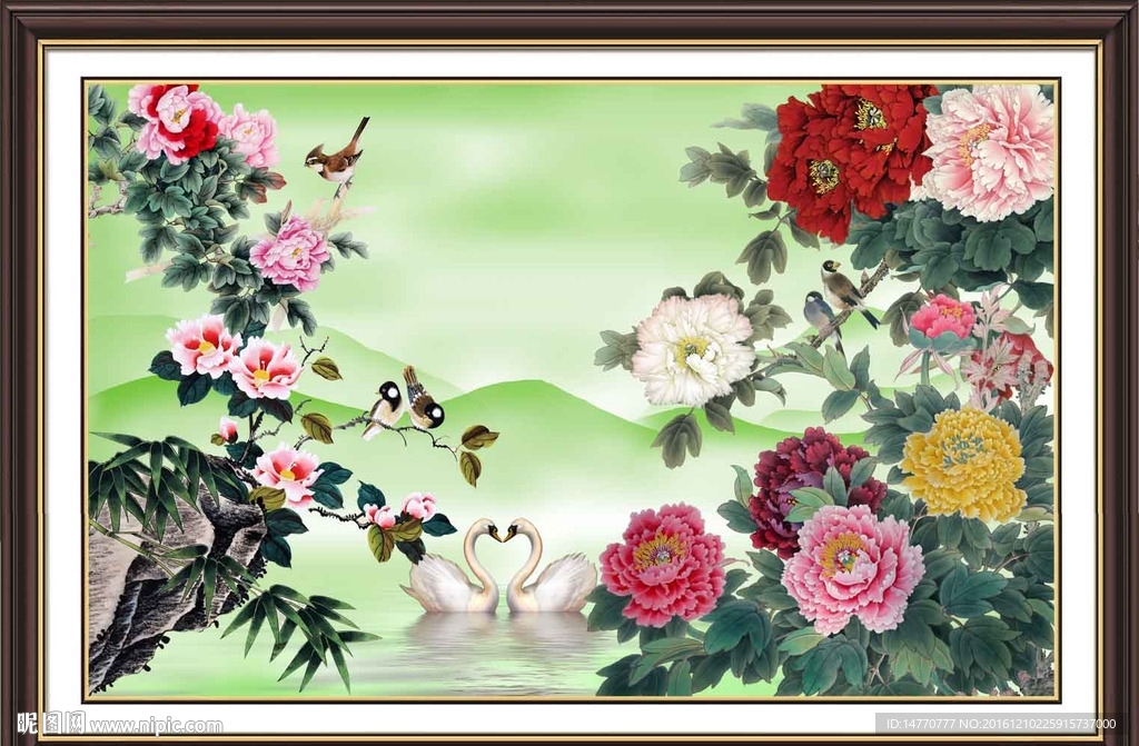 国画牡丹