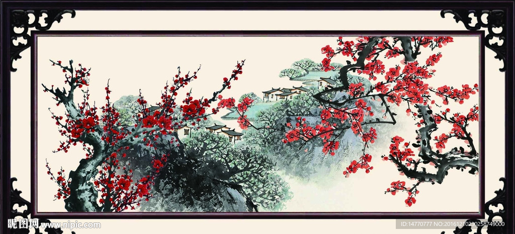 国画梅花