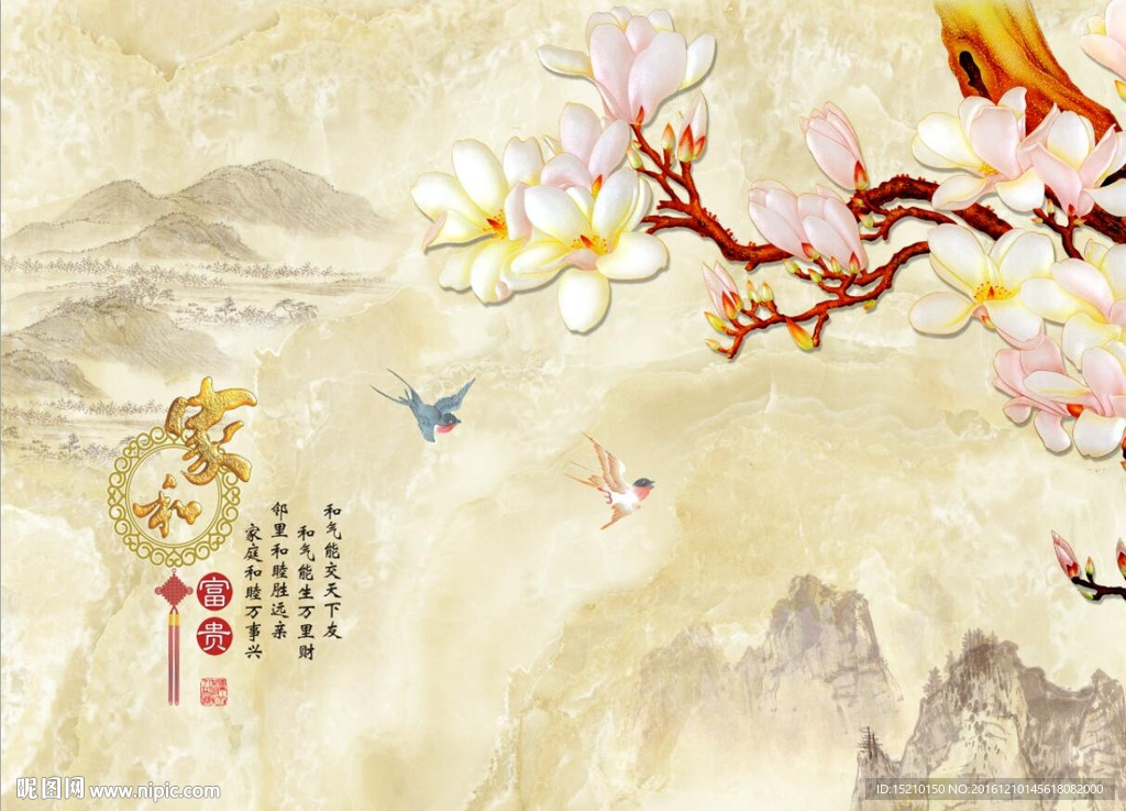 家和富贵玉兰花