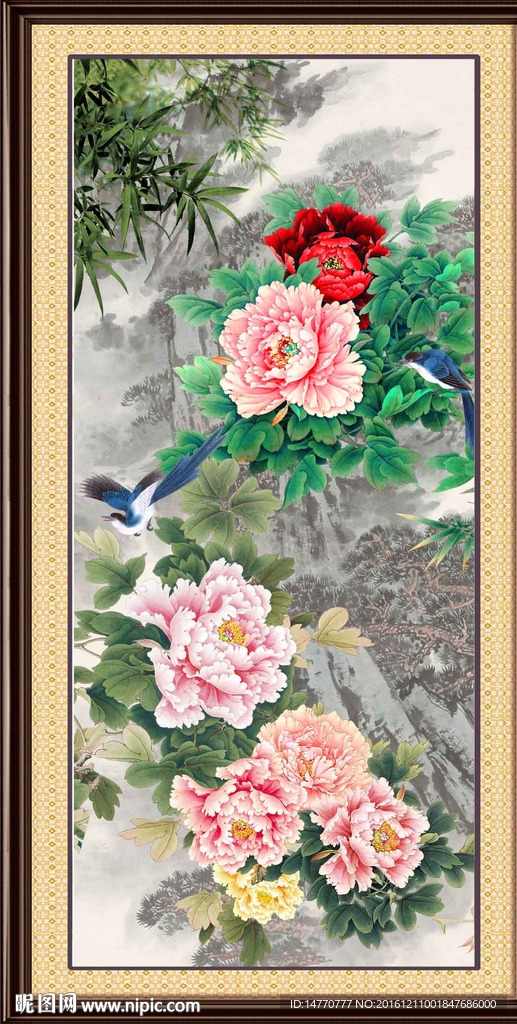 国画牡丹