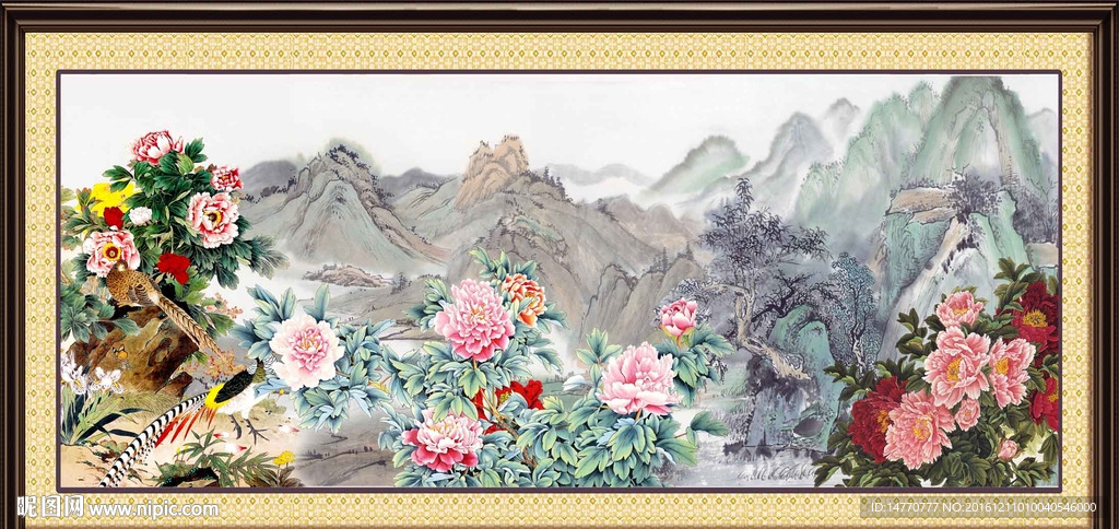 国画牡丹