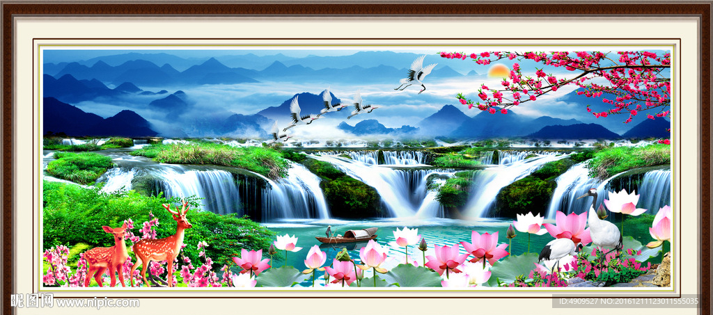 山水背景墙