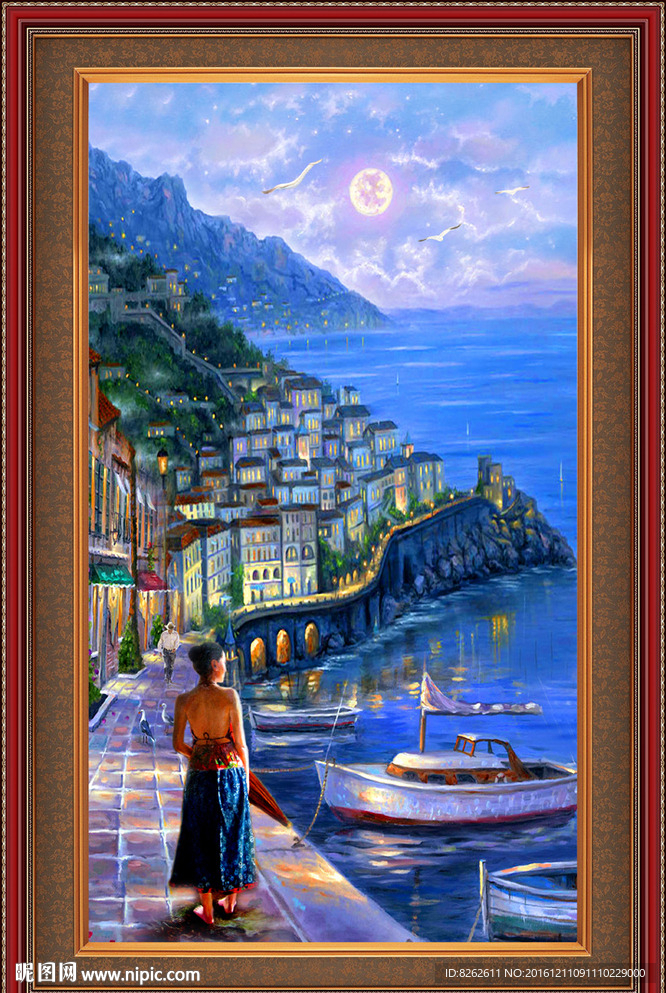 地中海油画