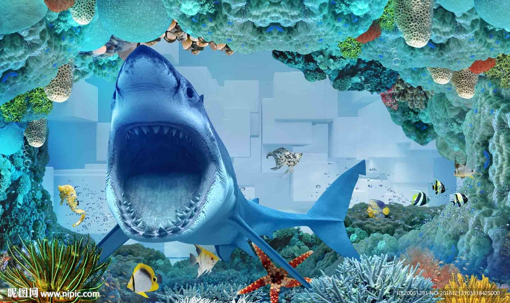 海底背景墙
