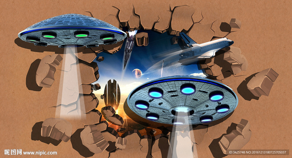 UFO立体画