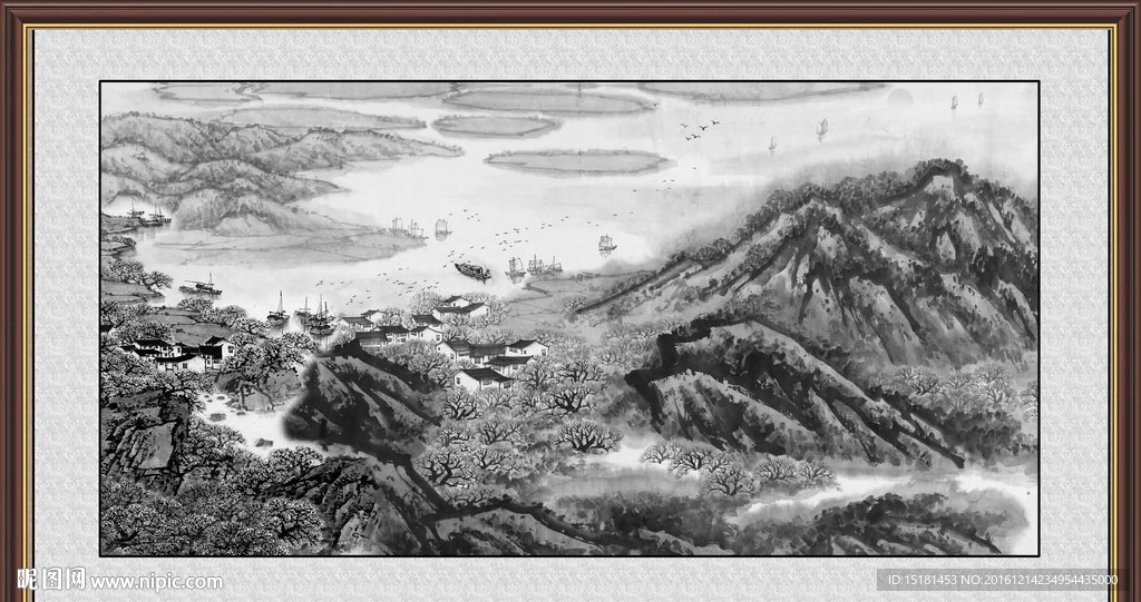 水墨山水画