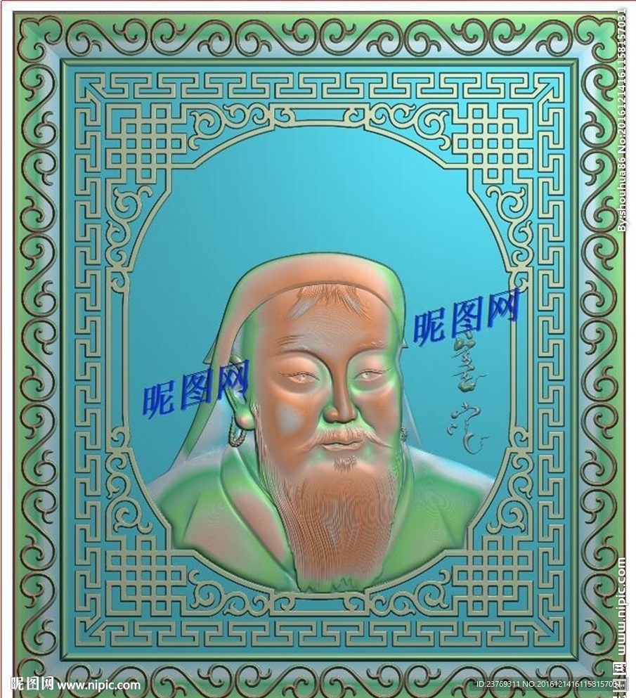 一代天骄成吉思汗挂匾精雕浮雕