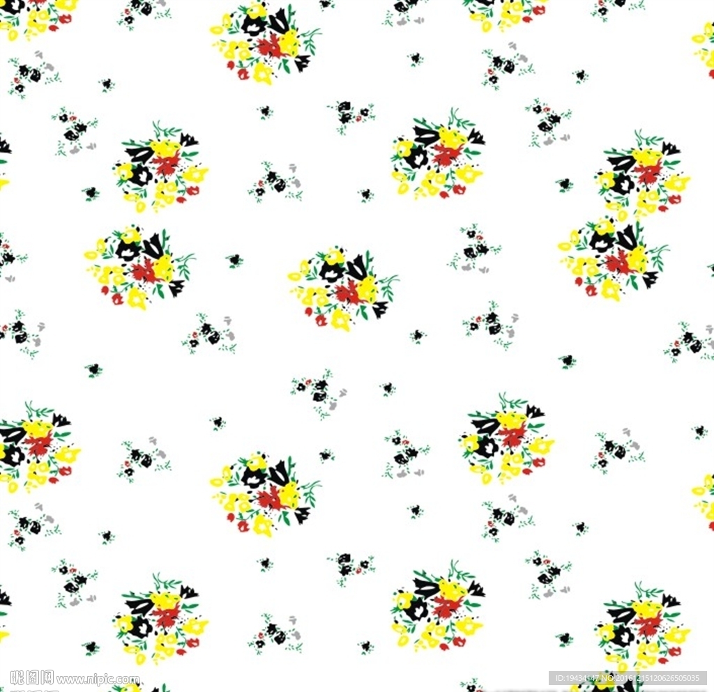 卡通花童装批印