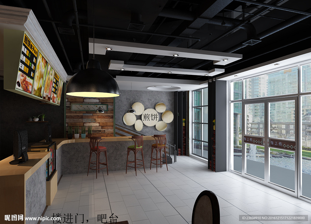 煎饼小吃店3DMAX模型设计图