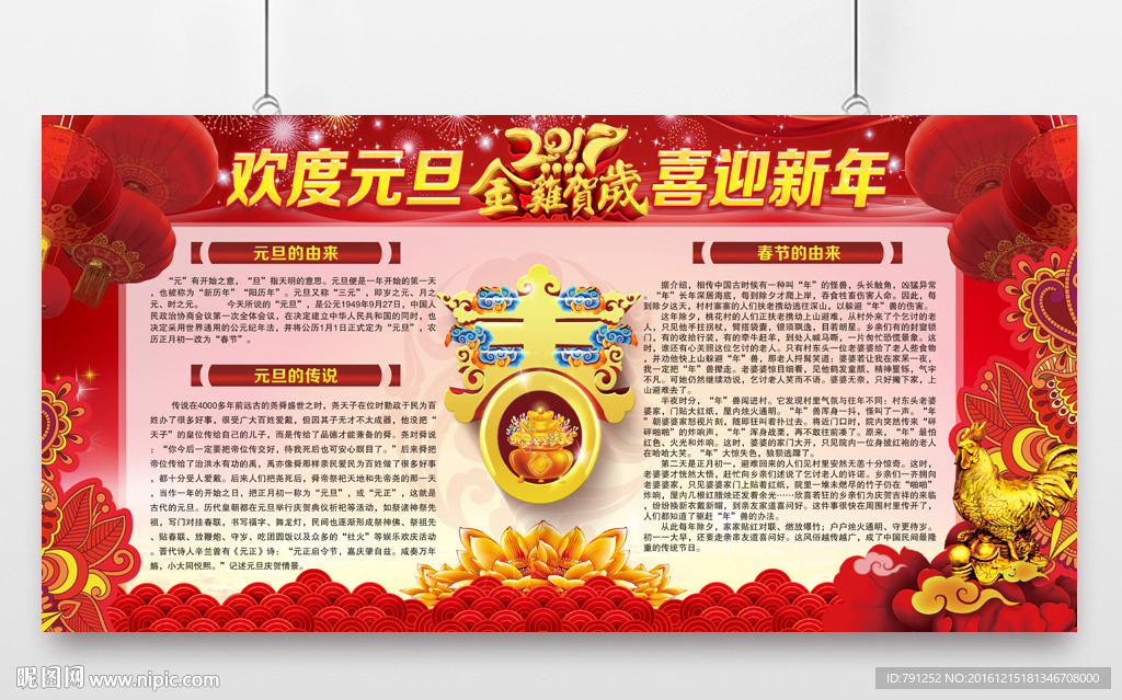 2017鸡年迎新年宣传栏