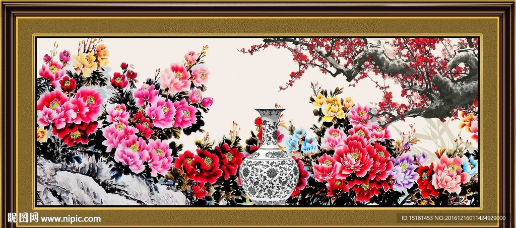 国画牡丹
