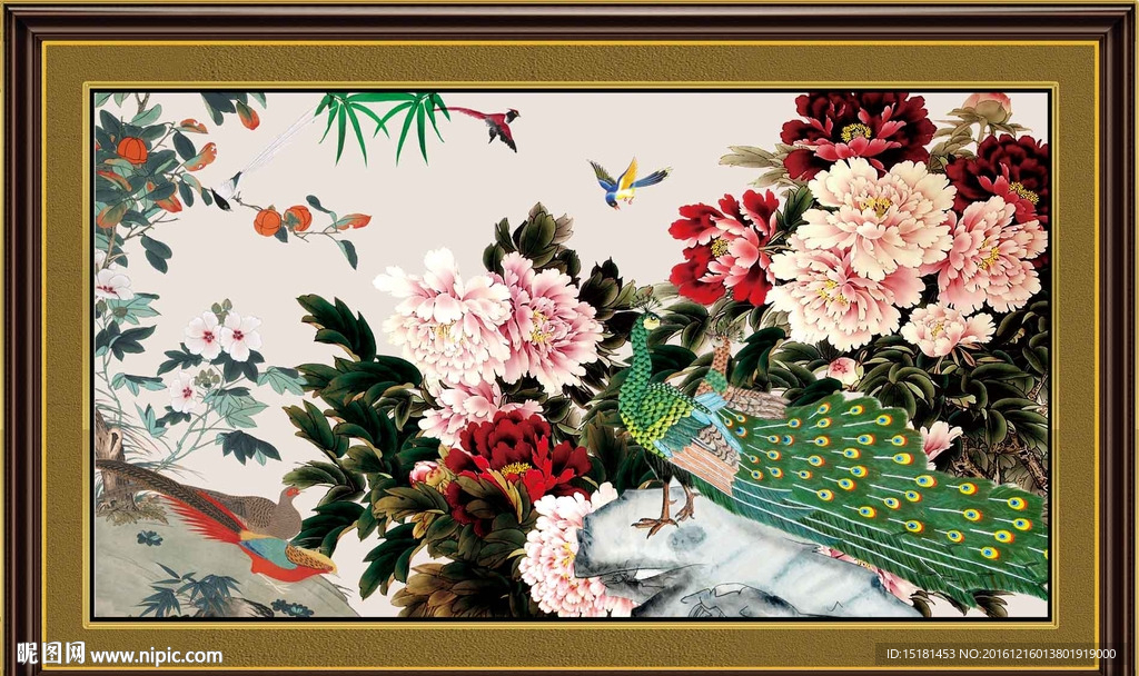 国画牡丹