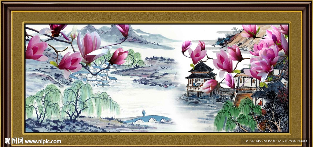 国画玉兰