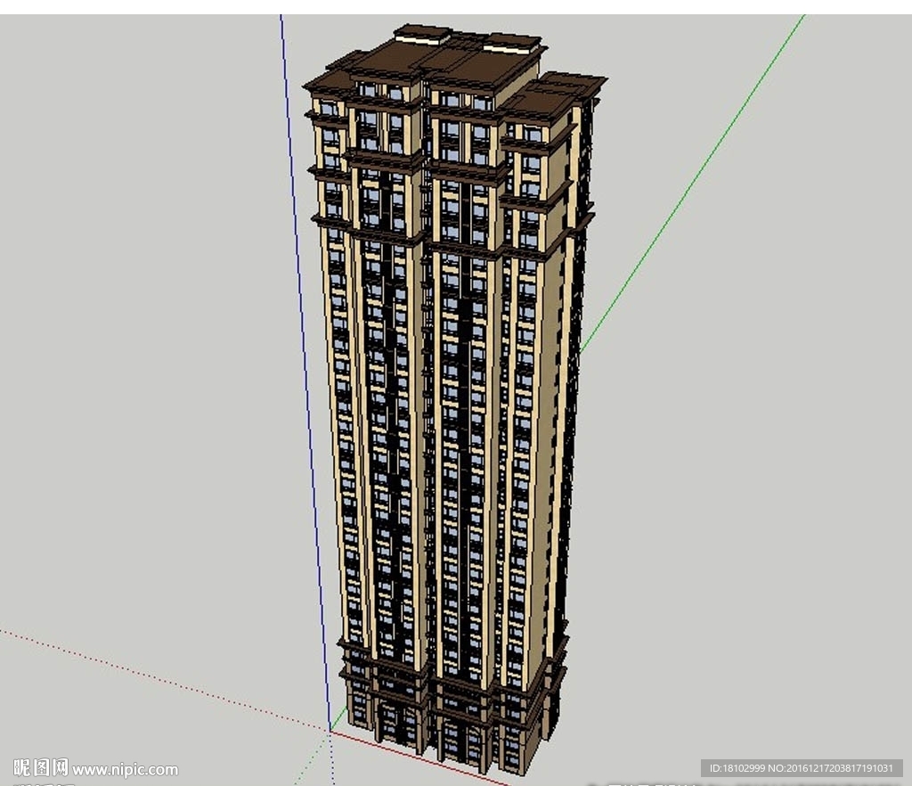 地中海小区的建筑SU模型