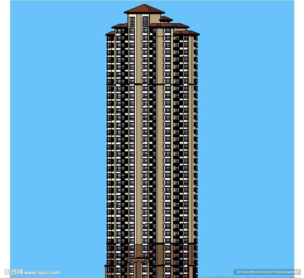 地中海风格建筑草图大师SU模型